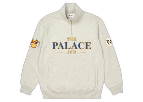 Palace Pub Grub Funnel Neck Grey Marl
