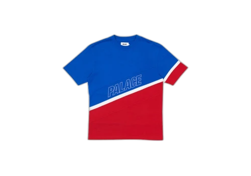 Palace R Stripe T Blue/White/Red
