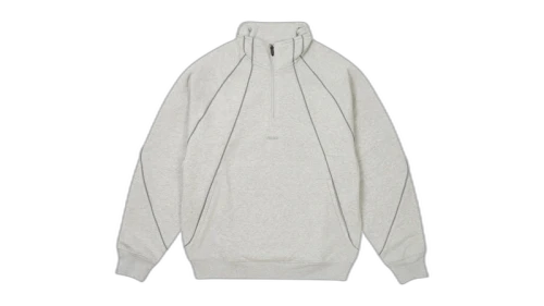 Palace Reflecto 1/4 Zip Grey Marl