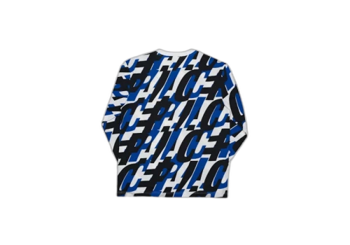 Palace Repeat After Me L/S T-Shirt White/Navy/Black