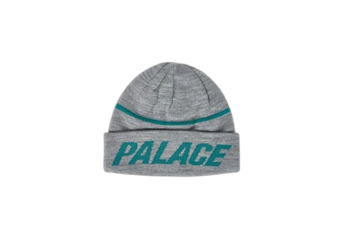 Palace Reversible Beanie Grey Marl/Green