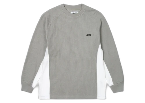 Palace Rib Jersey Longsleeve Concrete Grey/White