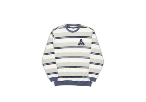Palace Ribbed for Pleasure Crew Marl/White/Grey