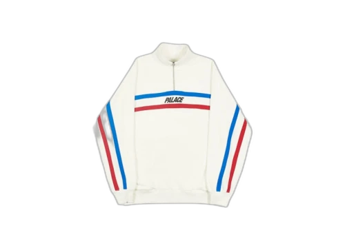 Palace S-Line Quarter Zip White