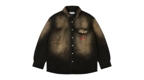 Palace Scripty Denim Shirt Sand Wash Black