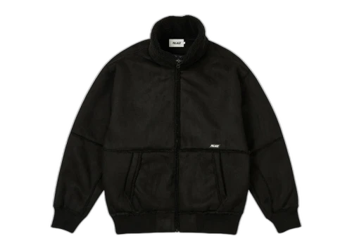 Palace Sherpa Faux Suede Funnel Black
