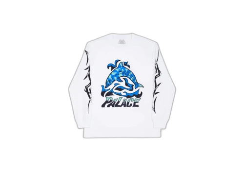 Palace Sketchy Dolphin Longsleeve White/Blue/Black