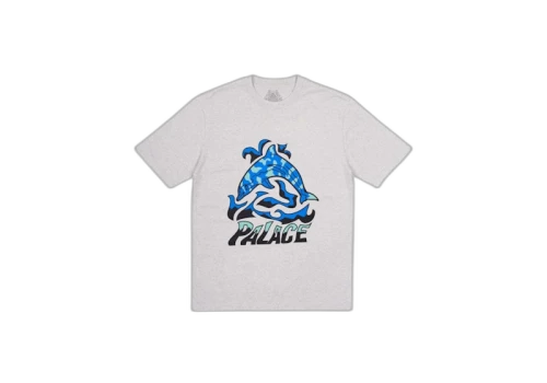 Palace Sketchy Dolphin T-Shirt Grey Marl