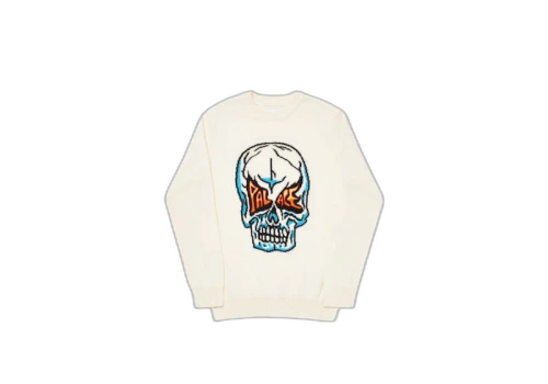 Palace Skull Knit White