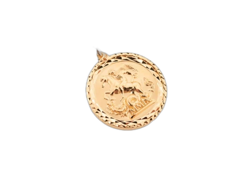Palace Solid Sovereign Pendant Gold