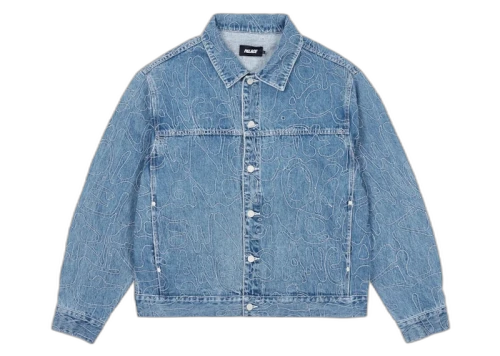 Palace Splat Denim Jacket Stone Wash
