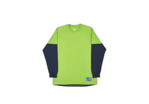 Palace Splitter Longsleeve Lime Green/Navy