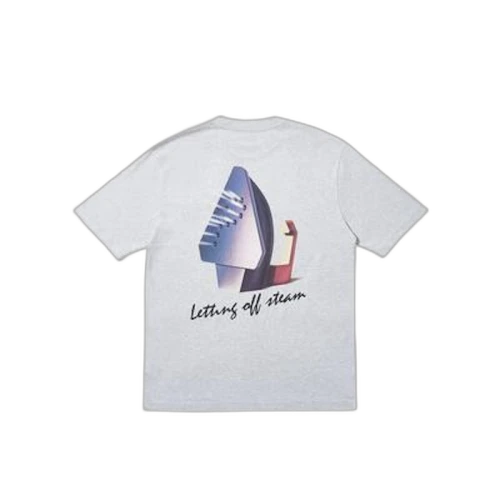 Palace Steaming T-Shirt Grey Marl