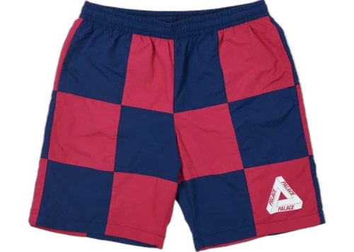Palace Stitch Up Shell Shorts Navy/Magenta