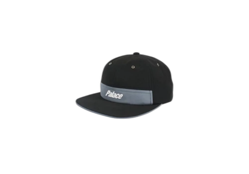 Palace Strip 6-Panel Hat Black/Grey