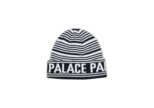 Palace Stripe Beanie Black/White
