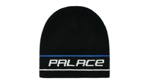 Palace Stripe Nein Cuff Beanie Black