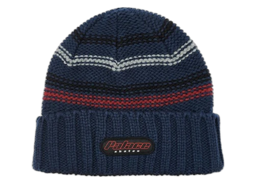 Palace Stripe Rib Beanie Navy