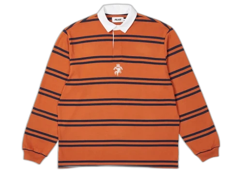 Palace Stripe Rugby Orange/Navy