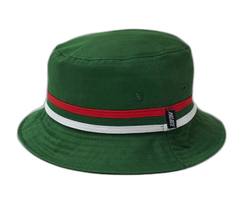 Palace Striped Bucket Hat Green
