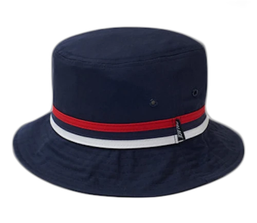 Palace Striped Bucket Hat Navy