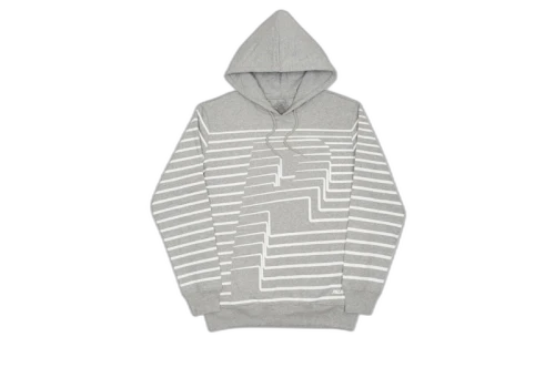 Palace Striper Hood Grey Marl