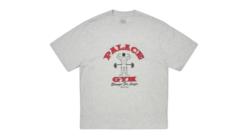 Palace Stronger For Longer T-Shirt Grey Marl