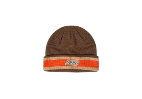 Palace Stuff Knit Beanie Brown