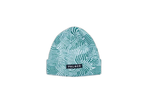Palace Swirly Wurly Beanie Green/White