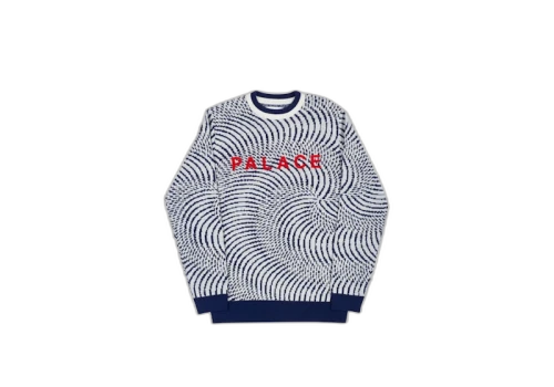 Palace Swirly Wurly Knit Navy/White