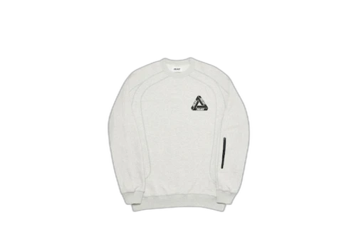 Palace Techie Ferg Crew Grey Marl