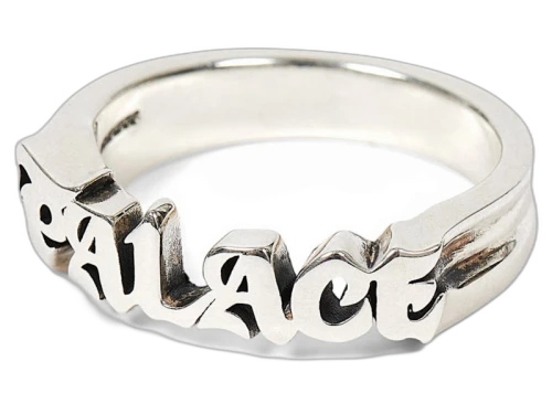 Palace TGF Old Font Ring Silver