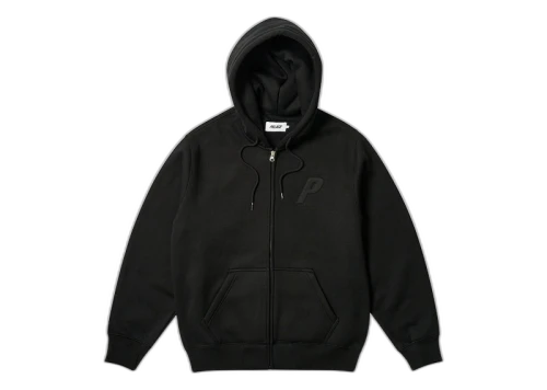 Palace Thermal Embossed P3 Zip Hood Black