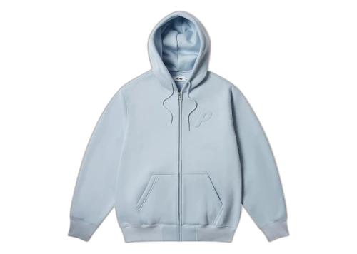 Palace Thermal Embossed P3 Zip Hood Faint Blue