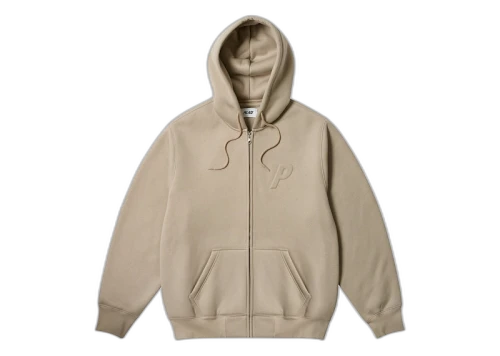 Palace Thermal Embossed P3 Zip Hood Stoney Grey