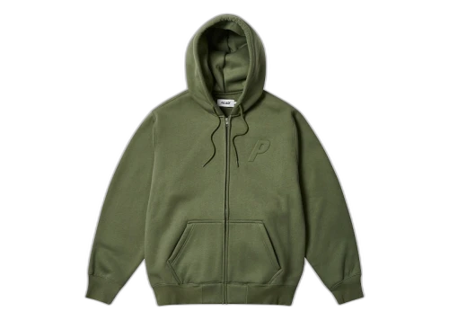 Palace Thermal Embossed P3 Zip Hood The Deep Green