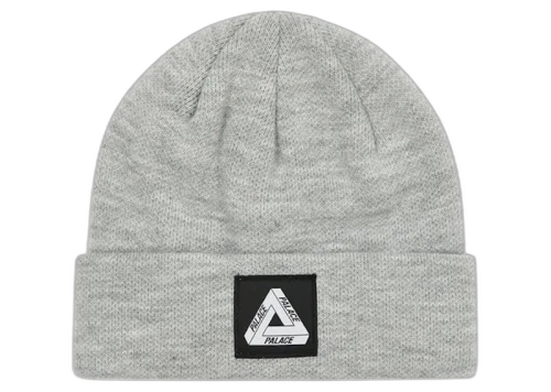 Palace Tri-Ferg Patch Beanie (FW22) Grey Marl