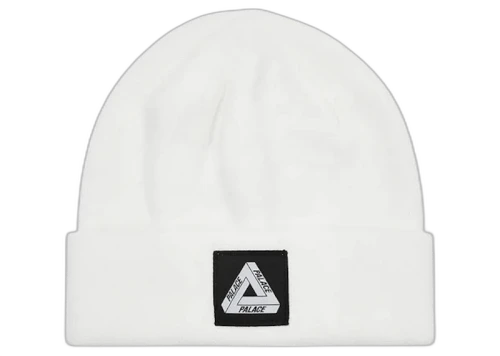 Palace Tri-Ferg Patch Beanie (FW22) White