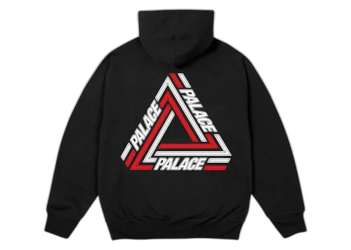 Palace Tri-Line Hood Black