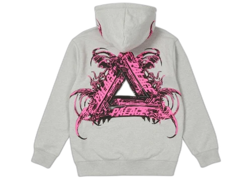 Palace Tri-Me Hood Grey Marl