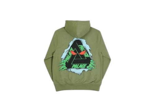 Palace Tri-Ripper Hoodie Olive