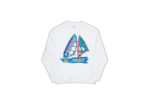 Palace Tri-Sail Crew White