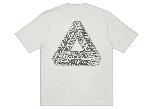 Palace Tri-Text T-Shirt Grey Marl