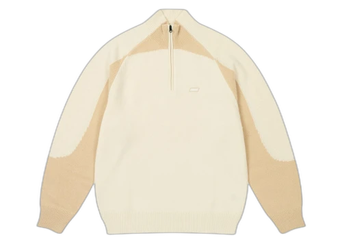 Palace Trial 1/4 Zip Knit Soft White