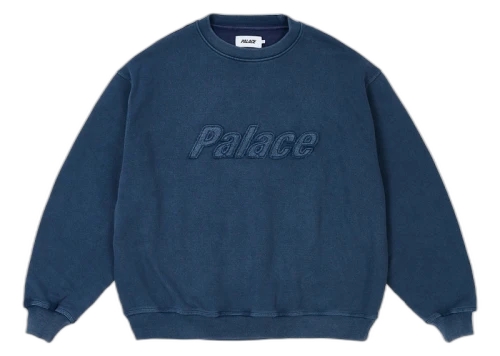 Palace Triple Stitch Crew Pigment Navy