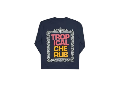 Palace Tropical Cherub L/S T-Shirt Navy