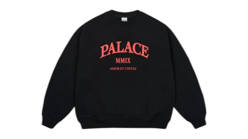 Palace Unitas Oversized Crew Black