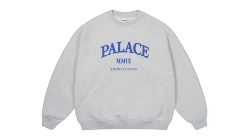 Palace Unitas Oversized Crew Grey Marl