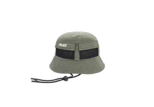Palace Utility Shell Bucket Hat Olive