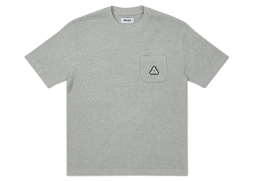 Palace Waffle Overlock T-shirt Grey Marl
